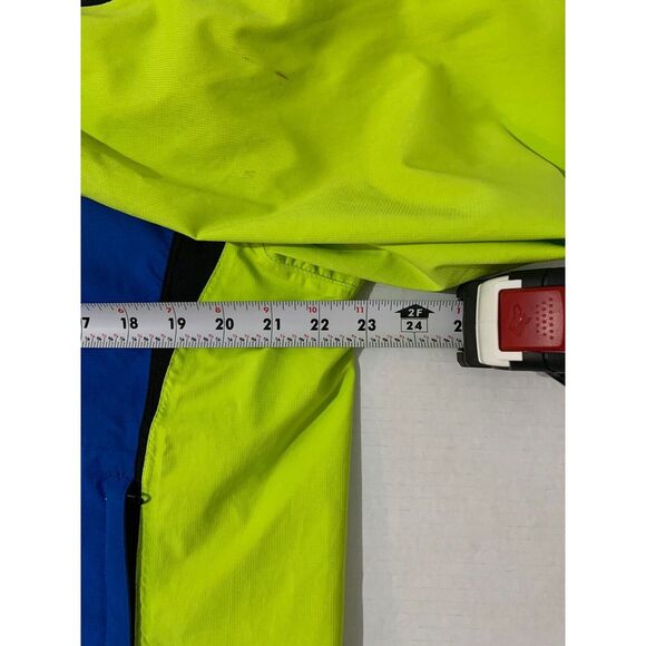 FootJoy FJ HydroLite Golf Rain Jacket Men's Size L Blue Acid Green Full Zip - Picture 10 of 16